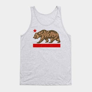 Big Fuzzy California Bear (vintage distressed look) Tank Top